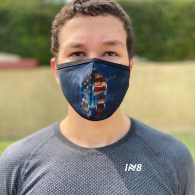 Spartan Blue face mask