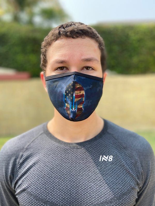 Spartan Blue face mask