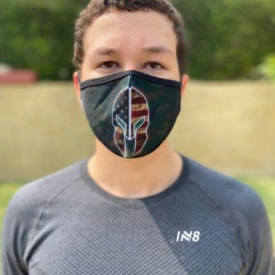 Spartan Green face mask