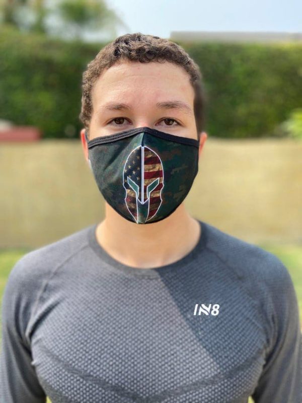 Spartan Green face mask