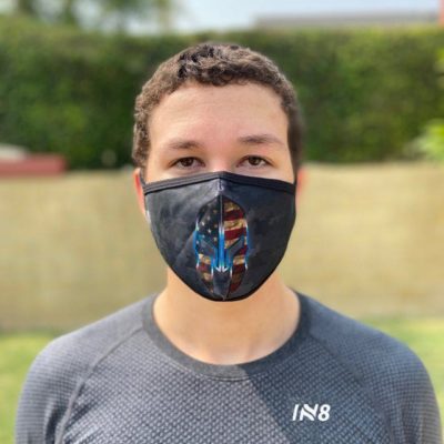 Spartan Grey face mask