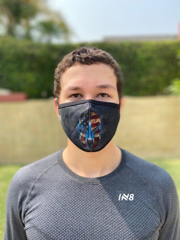 Spartan Grey face mask