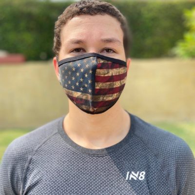 Retro USA flag face mask