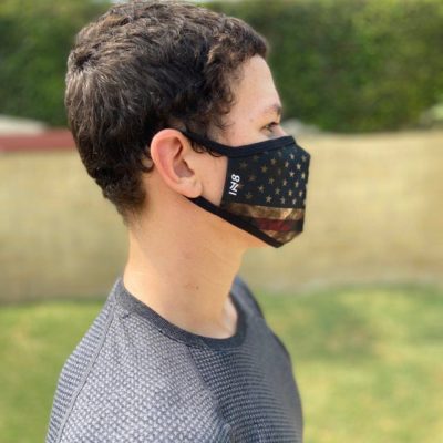 Retro USA flag face mask