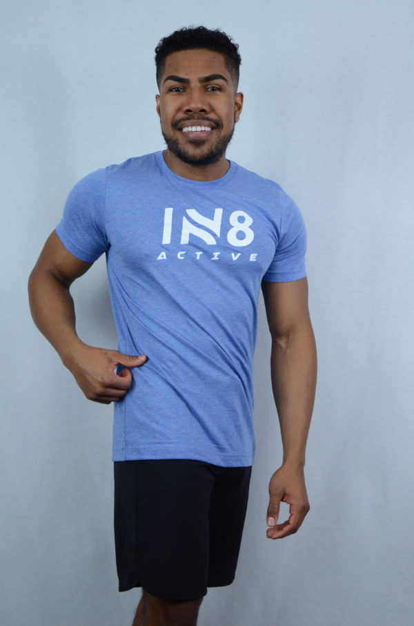 Men's IN8 Blue Short Sleeve Tee - Image 2